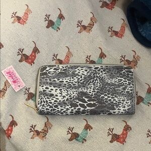 Gray Animal Print Wallet
